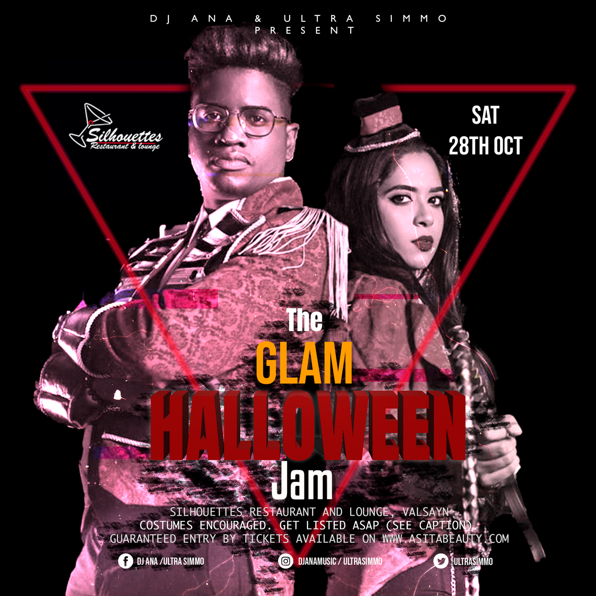 The Glam Halloween Jam Ticket Asita Beauty